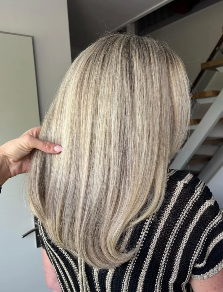 Blond resultaat na de inwerktijd van de kleuring