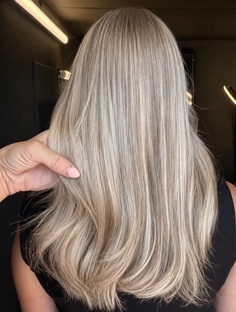 Beigeblond resultaat met glans na de kleurbehandeling
