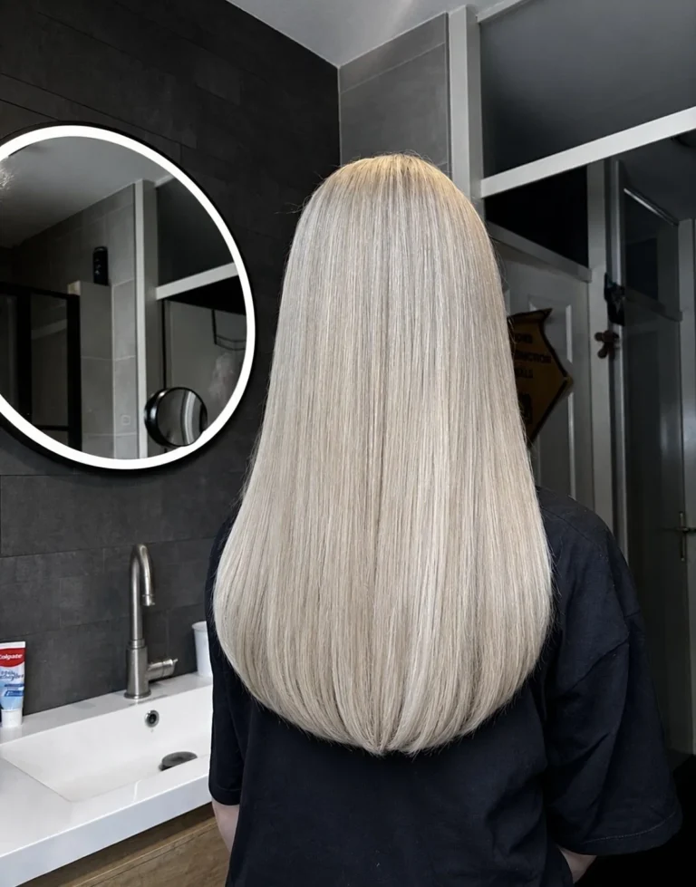 Zilverblond resultaat na de kleurbehandeling